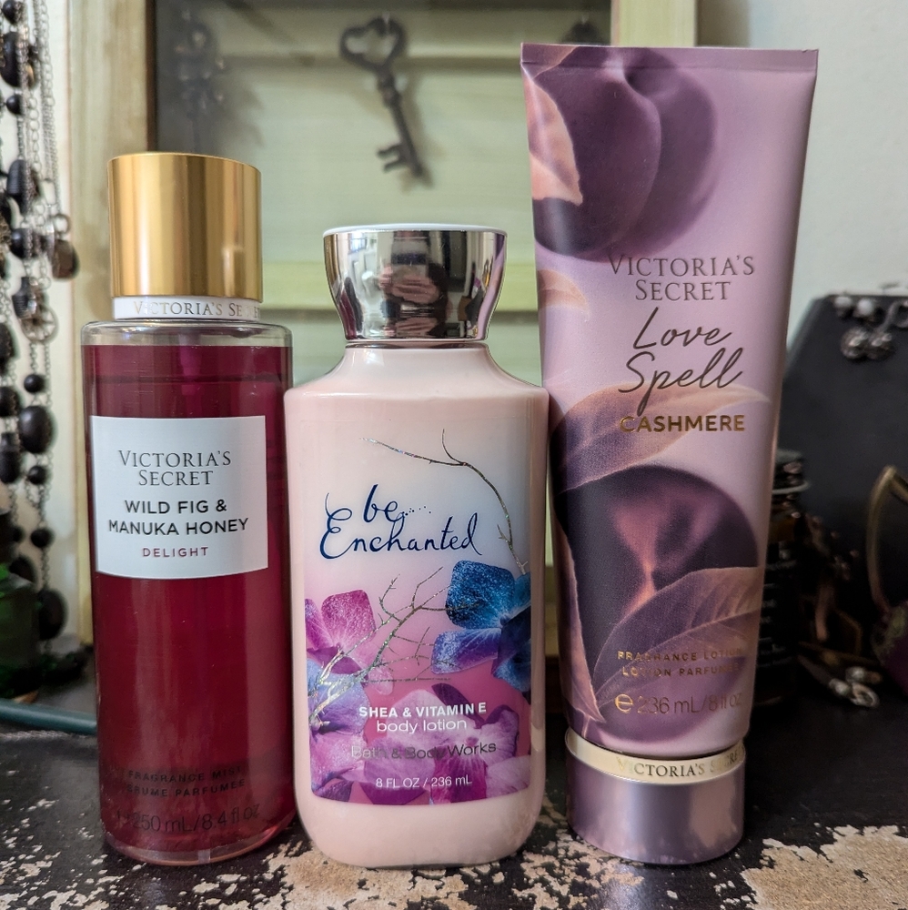 BRAND NEW Be Enchanted Bath and Body Works Lotion Plus 2 Others!